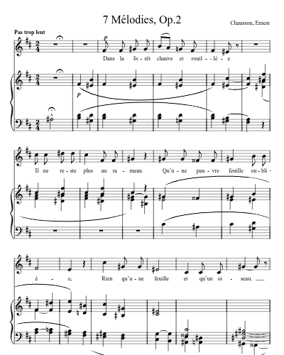 La dernière feuille (7 Mélodies, Op.2)