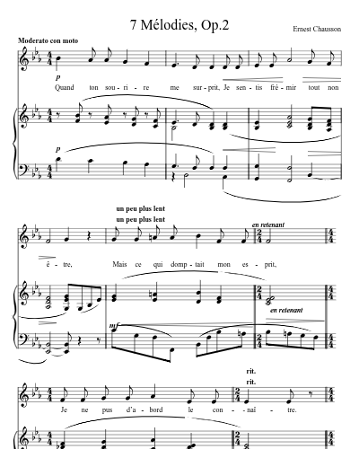 Le Charme (7 Mélodies, Op.2)