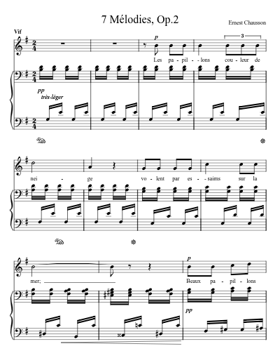 Les Papillons (7 Mélodies, Op.2)