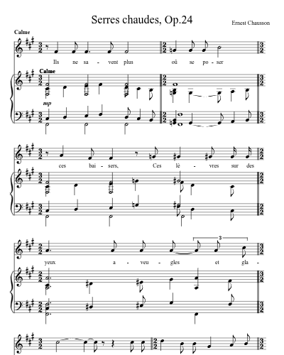 Lassitude (Serres chaudes, Op.24)