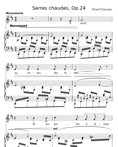 Serre chaude (Serres chaudes, Op.24)