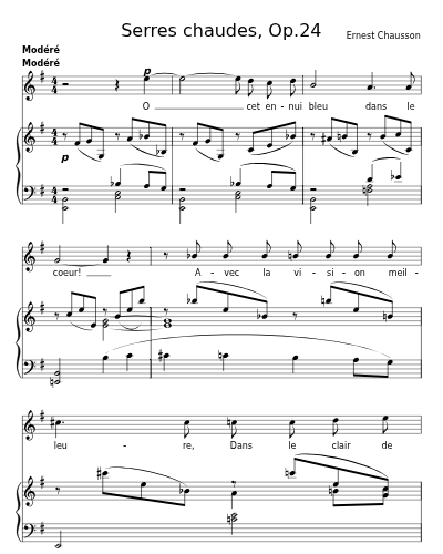 Serre d'ennui (Serres chaudes, Op.24)