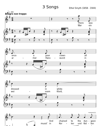 The Clown (3 Songs) sheet music preview