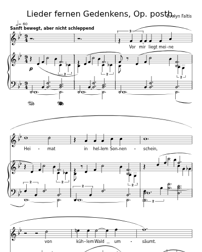 Heimkehr (Lieder fernen Gedenkens, Op. posth.)