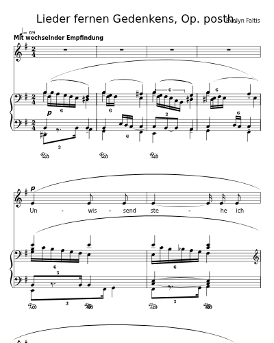 Sprich (Lieder fernen Gedenkens, Op. posth.)