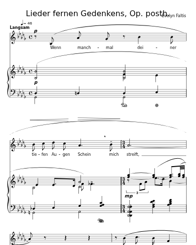 Unklarheit (Lieder fernen Gedenkens, Op. posth.)