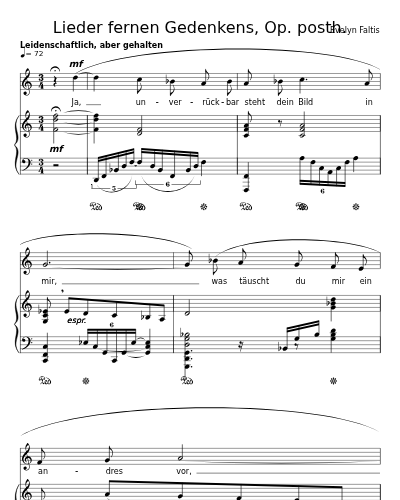 Zeig mir dein wahres Bild (Lieder fernen Gedenkens, Op. posth.)