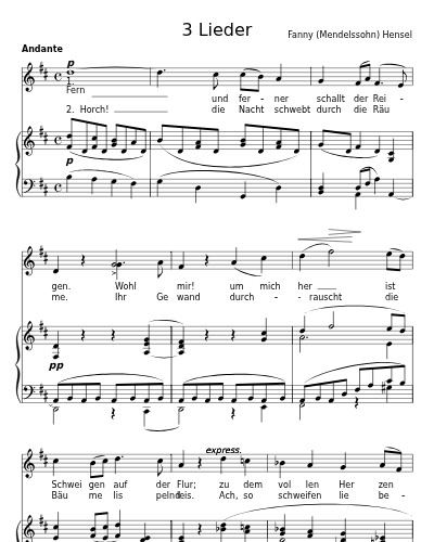 Sehnsucht (3 Lieder)