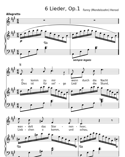 Gondellied (6 Lieder, Op.1)