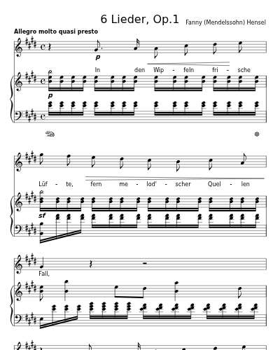 Morgenständchen (6 Lieder, Op.1)