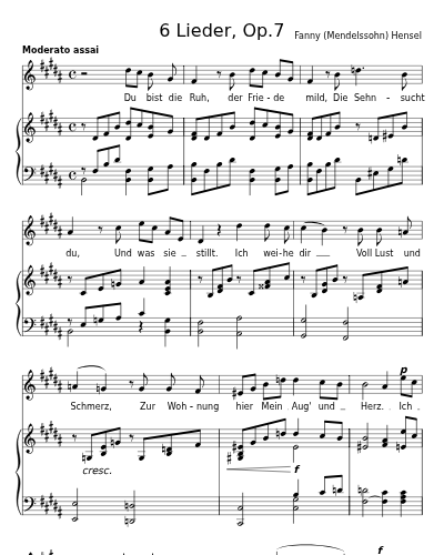 Du bist die Ruh (6 Lieder, Op.7)