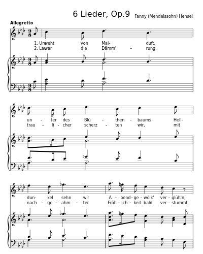 Der Maiabend (6 Lieder, Op.9) preview