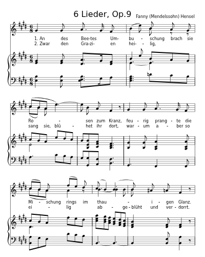 Der Rosenkranz (6 Lieder, Op.9)