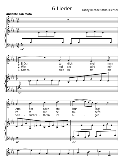 Die Ersehnte (6 Lieder)