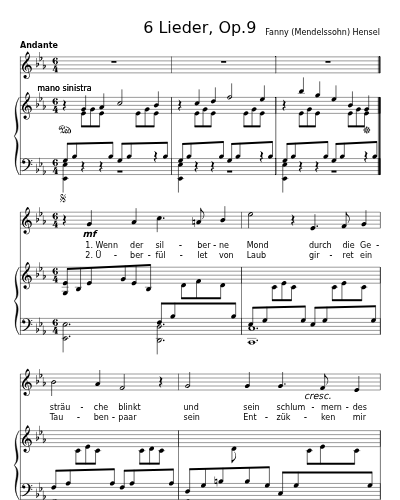 Die Mainacht (6 Lieder, Op.9)