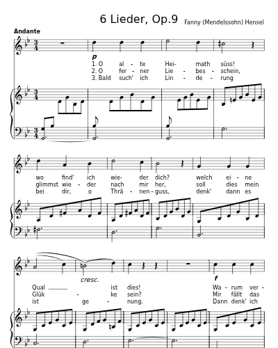 Ferne (6 Lieder, Op.9)