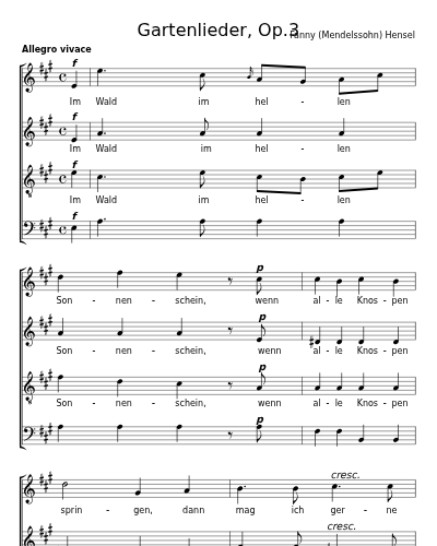 Im Wald (Gartenlieder, Op.3)