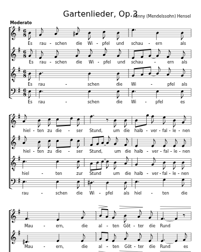 Schöne Fremde (Gartenlieder, Op.3) preview