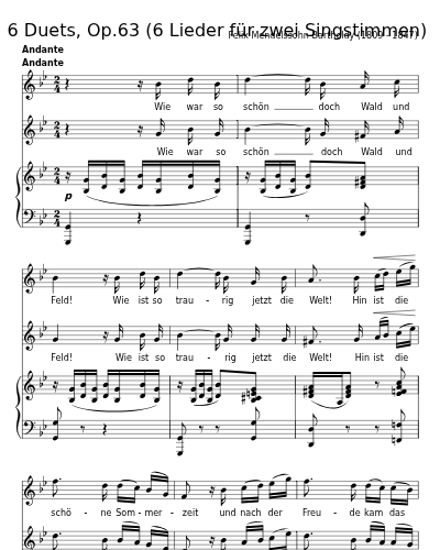 Abschiedslied der Zugvögel (6 Duets, Op.63  (6 Lieder für zwei Singstimmen)) preview