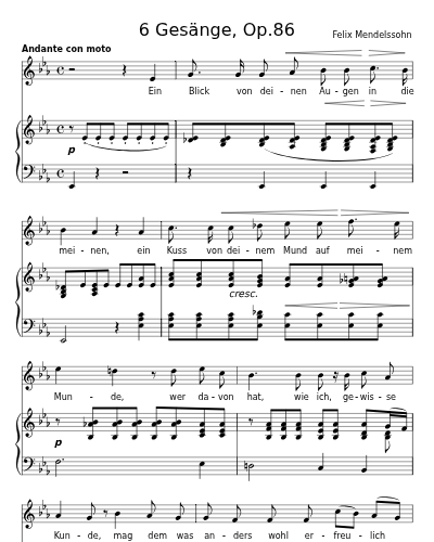 Die Liebende schreibt, MWV K 66 (6 Gesänge, Op.86)