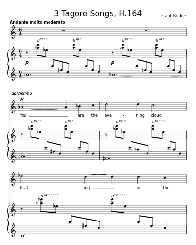 Dweller in My Deathless Dreams (3 Tagore Songs, H.164)