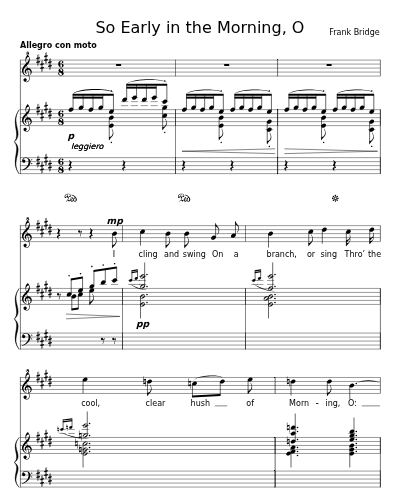 So Early in the Morning, O