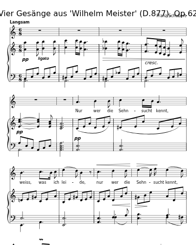Lied der Mignon (Nur wer die Sehnsucht kennt) (Vier Gesänge aus 'Wilhelm Meister' (D.877), Op.62)
