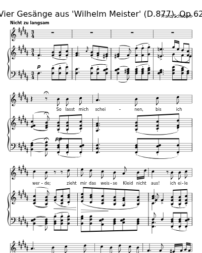 Lied der Mignon (So lasst mich scheinen) (Vier Gesänge aus 'Wilhelm Meister' (D.877), Op.62) preview