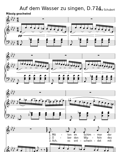 Auf dem Wasser zu singen, D.774