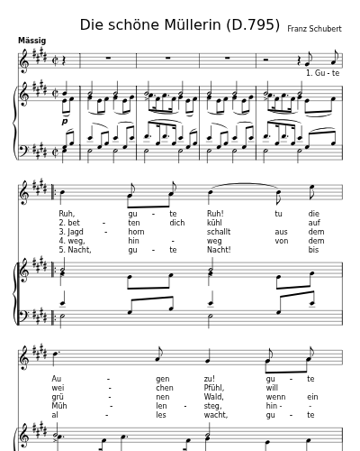 Des Baches Wiegenlied (Die schöne Müllerin (D.795)) preview