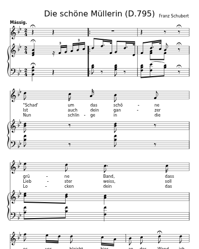 Mit dem grünen Lautenbande (Die schöne Müllerin (D.795))