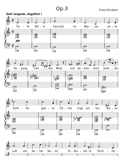 Meeres Stille, D.216 (Op.3)