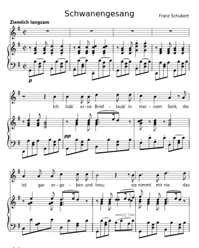 Die Taubenpost (Schwanengesang)