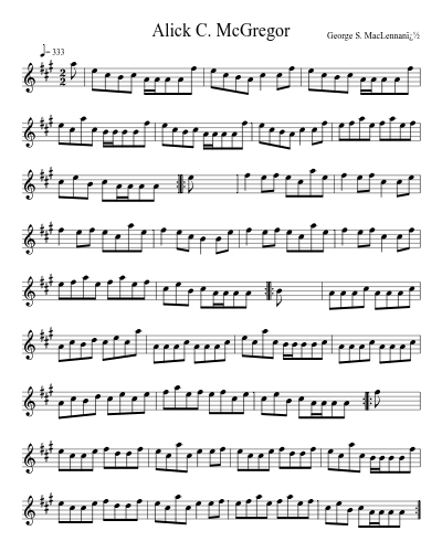 Alick C. McGregor sheet music preview