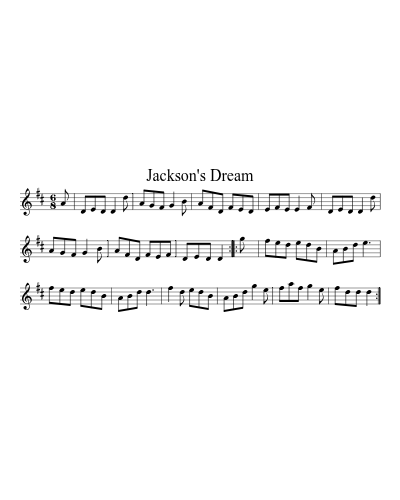 Jackson's Dream sheet music preview