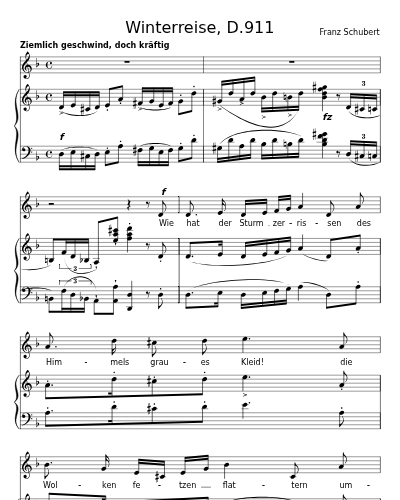 Der stürmische Morgen (Winterreise, D.911)