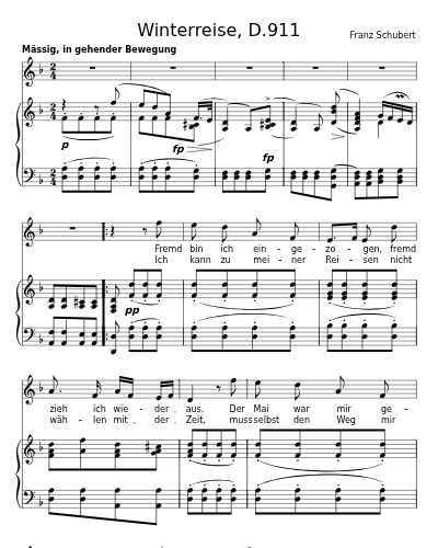 Gute Nacht (Winterreise, D.911)