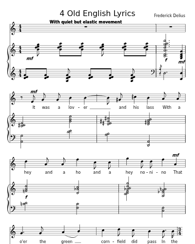 It was a Lover and His Lass (4 Old English Lyrics)