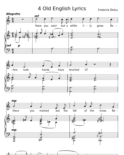 So White, so Soft, so Sweet is She (4 Old English Lyrics)