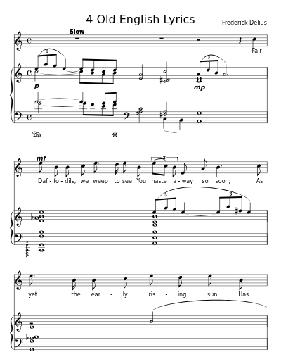 To Daffodils (4 Old English Lyrics) preview