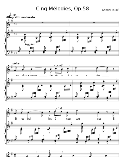 Mandoline (Cinq Mélodies, Op.58) preview