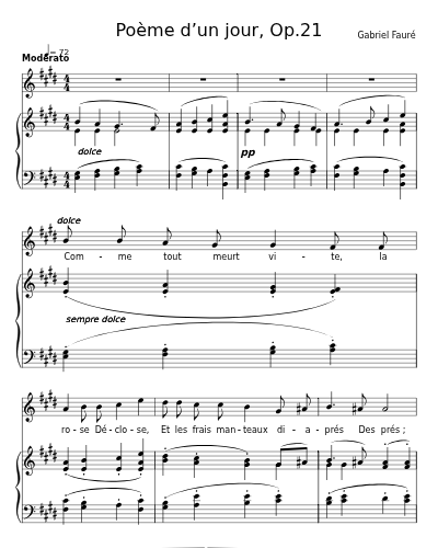 Adieu (Poème d’un jour, Op.21)