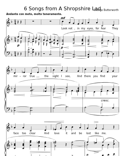 Look not in my eyes (6 Songs from A Shropshire Lad)