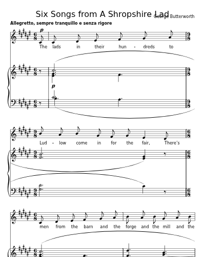 The lads in their hundreds (Six Songs from A Shropshire Lad)