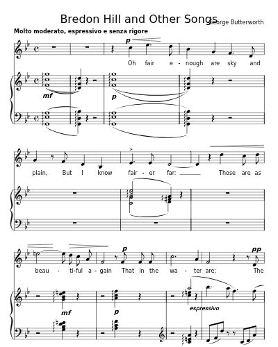 Oh Fair Enough are Sky and Plain (Bredon Hill and Other Songs)