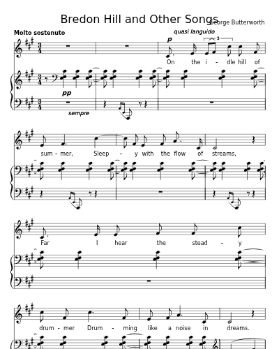 On the Idle Hill of Summer (Bredon Hill and Other Songs)