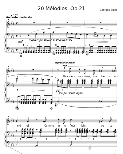 Absence (20 Mélodies, Op.21)