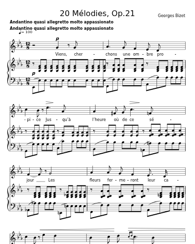 Chant d’amour (20 Mélodies, Op.21)