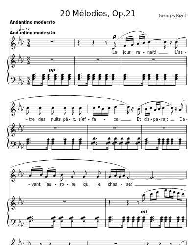 Le matin (20 Mélodies, Op.21)