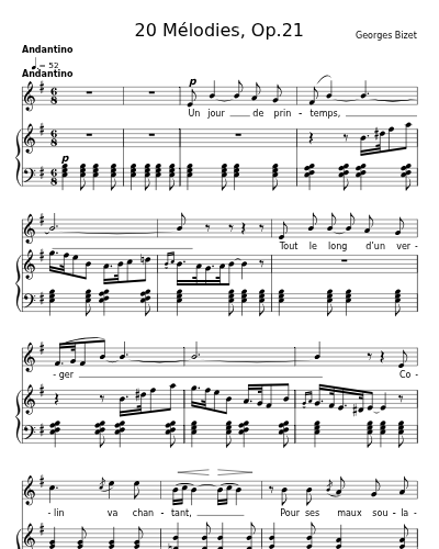 Pastorale (20 Mélodies, Op.21)